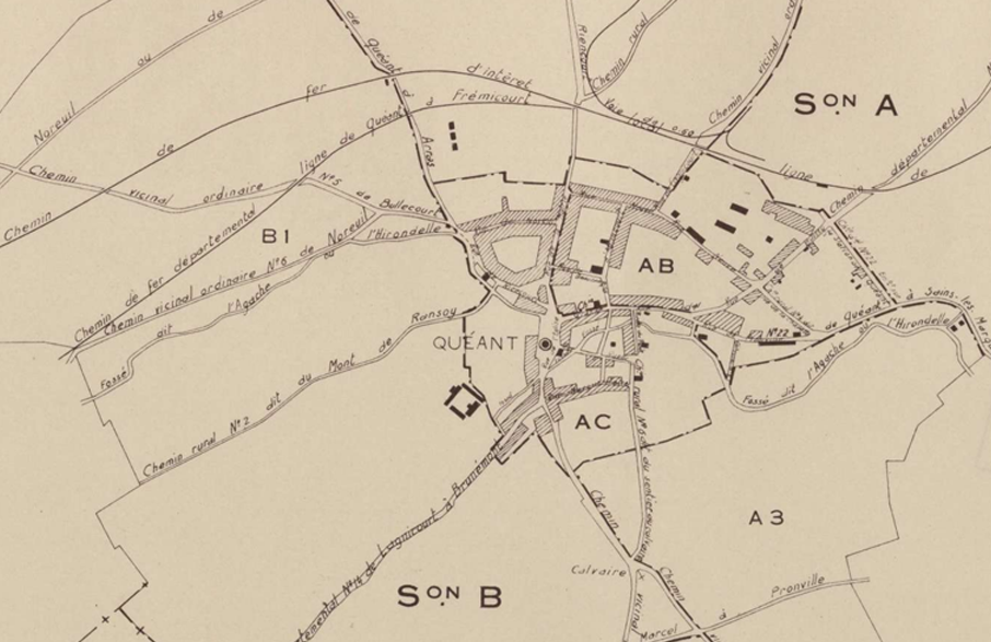 Plan de Quéant - Archives du Pas-de-Calais