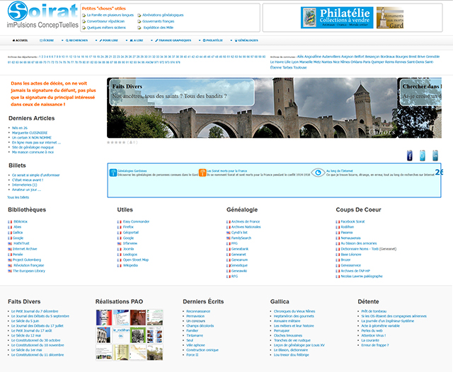 Capture du site soirat.com en 2019